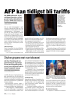 AFP kan tidligst bli tariffsak i 2018