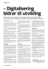 - Digitalisering bidrar til utvikling