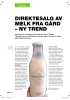 DIREKTESALG AV MELK FRA GÅRD - NY TREND