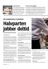 Halvparten jobber deltid