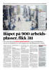 Håpet på 900 arbeidsplasser, fikk 311