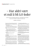 - Har aldri vært et mål å bli LO-leder