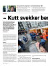 - Kutt svekker beredskapen