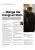 - Mange har trengt en klem
