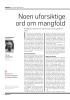 Noen uforsiktige ord om mangfold