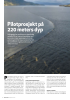Pilotprosjekt på 220 meters dyp