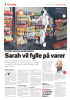 Sarah vil fylle på varer