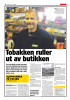 Tobakken ruller ut av butikken