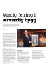 Verdig feiring i ærverdig bygg