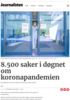 8.500 saker i døgnet om koronapandemien