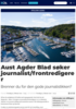 Aust Agder Blad søker journalist/frontredigerer