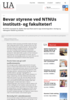 Bevar styrene ved NTNUs institutt- og fakulteter!