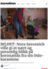 BILDET: Nora Savosnick ville gi et nært og personlig blikk på koronatida fra sin Oslo-karantene