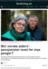 Blir norske alderspensjonister lovet for mye penger?