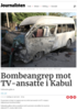 Bombeangrep mot TV-ansatte i Kabul