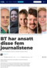 BT har ansatt disse fem journalistene