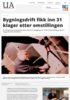 Bygningsdrift fikk inn 31 klager etter omstillingen