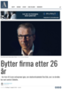 Bytter firma etter 26 år