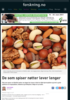 De som spiser nøtter lever lenger