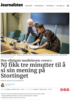 Den viktigste medieloven «ever»: NJ fikk tre minutter til å si sin mening på Stortinget