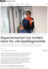 Departementet har innført takst for ultralyddiagnostikk