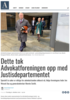 Dette tok Advokatforeningen opp med Justisdepartementet
