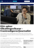 E24 søker tilkallingsvikarer - frontredigerer/journalist