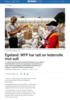Egeland: WFP har tatt en lederrolle mot sult