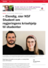 - Elendig, sier NSF Student om regjeringens krisehjelp til studenter