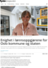 Enighet i lønnsoppgjørene for Oslo kommune og staten