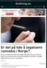 Er det på tide å legalisere cannabis i Norge?
