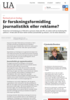 Er forskningsformidling journalistikk eller reklame?