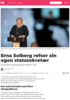Erna Solberg refser sin egen statssekretær