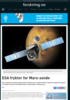 ESA frykter for Mars-sonde