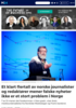 Et klart flertall av norske journalister og redaktører mener falske nyheter ikke er et stort problem i Norge