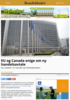 EU og Canada enige om ny handelsavtale