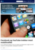 Facebook og YouTube trekker mest mobiltrafikk