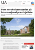 Fem norske læresteder på internasjonal prestisjeliste