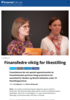 Finansfedre viktig for likestilling
