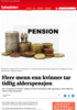 Flere menn enn kvinner tar tidlig alderspensjon