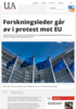 Forskningsleder går av i protest mot EU