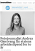 Fotojournalist Andrea Gjestvang får statens arbeidsstipend for to år