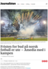 Fristen for bud på norsk fotball er ute - Amedia med i kampen