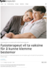Fysioterapeut vil ta vaksine for å kunne klemme bestemor