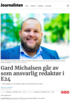 Gard Michalsen går av som ansvarlig redaktør i E24