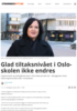 Glad tiltaksnivået i Oslo-skolen ikke endres