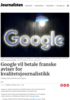 Google vil betale franske aviser for kvalitetsjournalistikk