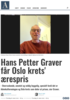 Hans Petter Graver får Oslo krets' ærespris