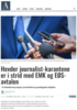 Hevder journalist-karantene er i strid med EMK og EØS-avtalen