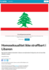 Homoseksualitet ikke straffbart i Libanon